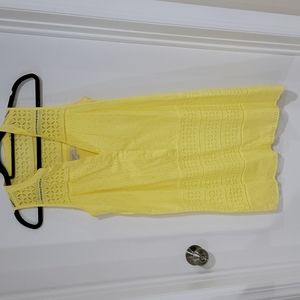 Yellow Eyelet Ann Taylor Loft Dress